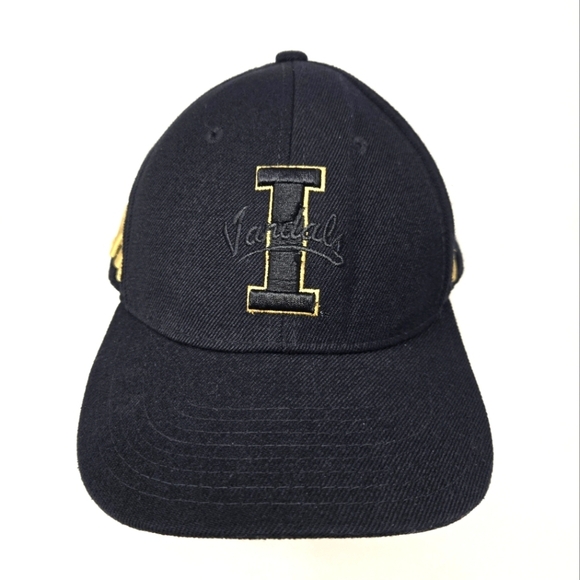 UNIVERSITY OF IDAHO VANDALS BLACK & GOLD FITTED BASEBALL HAT ZEPHYR MEN 7 1/8 - Picture 1 of 13